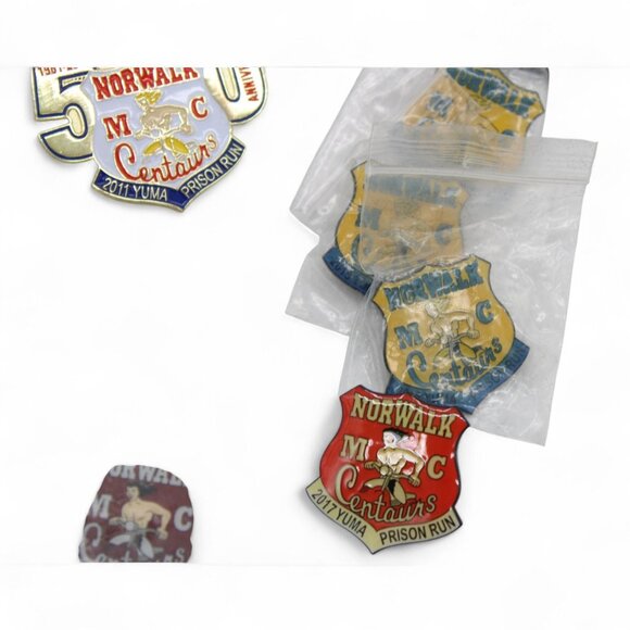 Norwalk Centaurs M/C Yuma Prison Run Patch & Pin Collection 2012-2015 - Picture 8 of 14